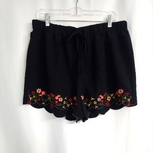Shein black with floral embroidery.  Plus Size 2XL